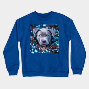 Blue nose shimmer Staffy Crewneck Sweatshirt